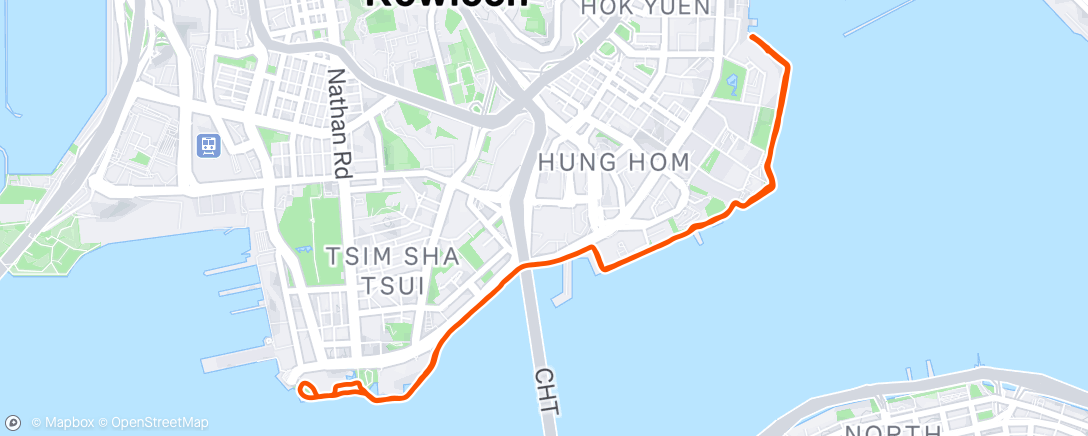 Map of the activity, 晨间跑步