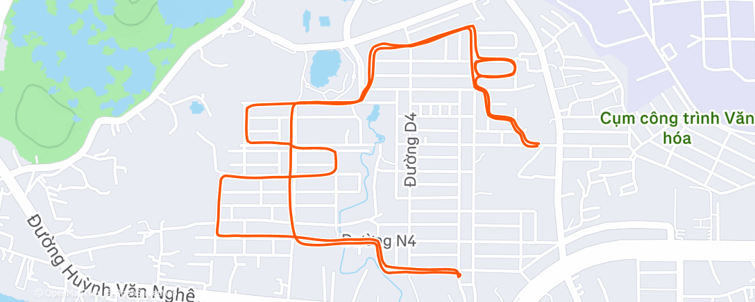 Map of the activity, Morning Run