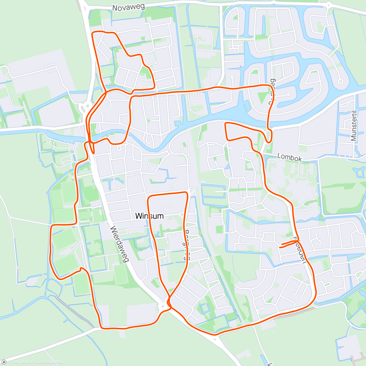 Map of the activity, Avondloop
