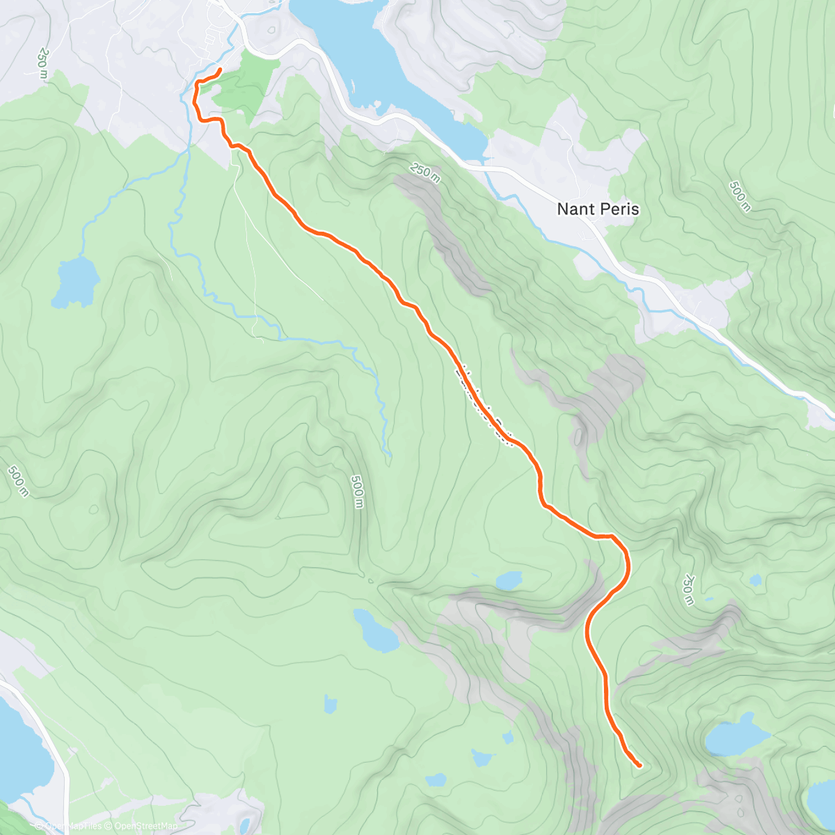 Map of the activity, Snowdon for Gaza Hike