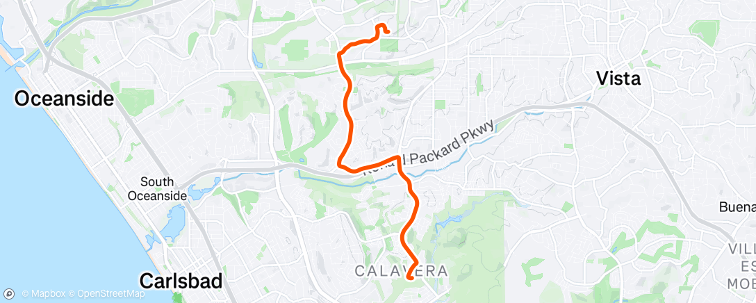 Map of the activity, Afternoon Ride