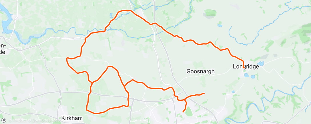 Map of the activity, Afternoon Ride