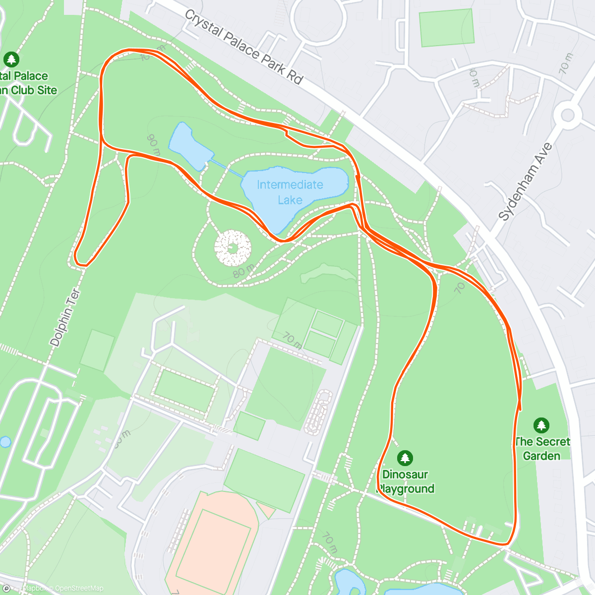 Карта физической активности (NEJ MMM Crystal Palace parkrun.)