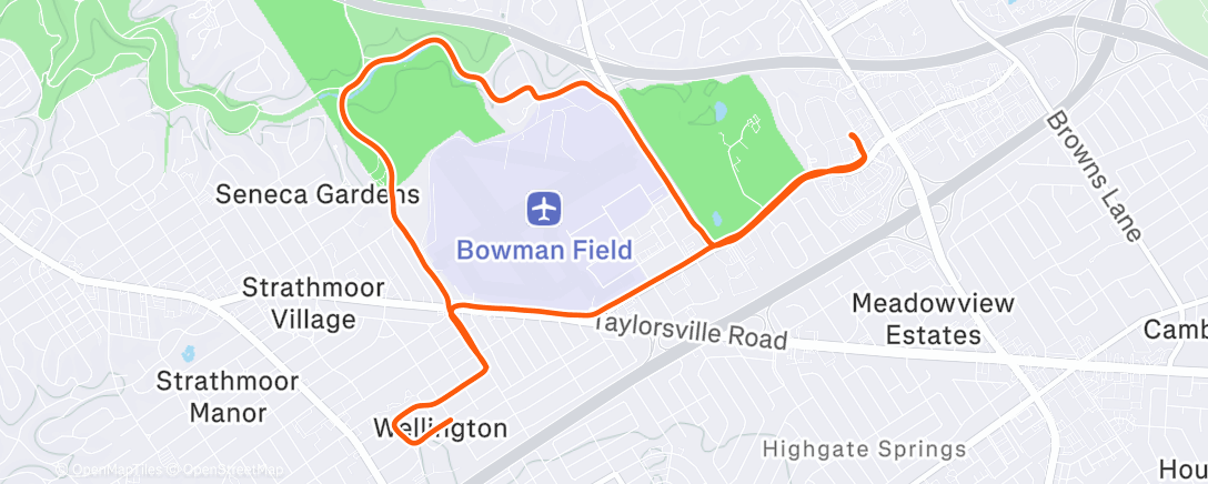 Map of the activity, Morning Run