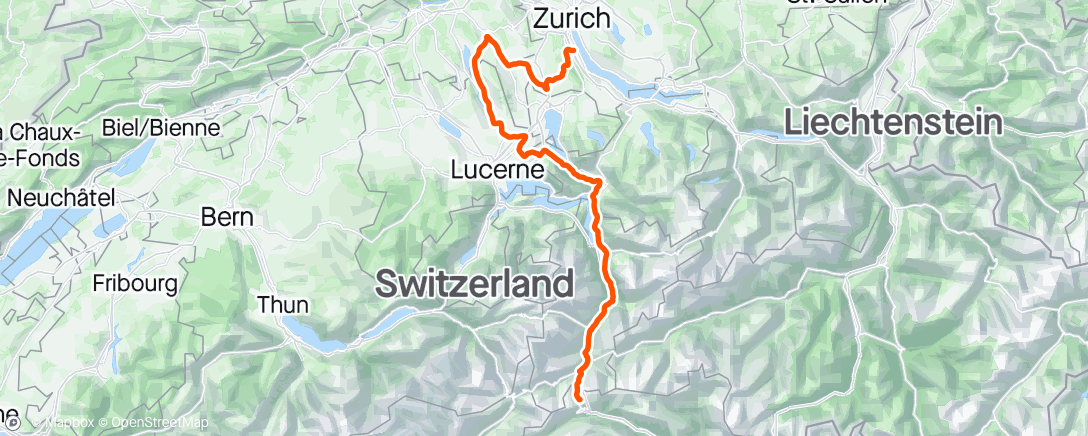 Map of the activity, Tour de Suisse #4