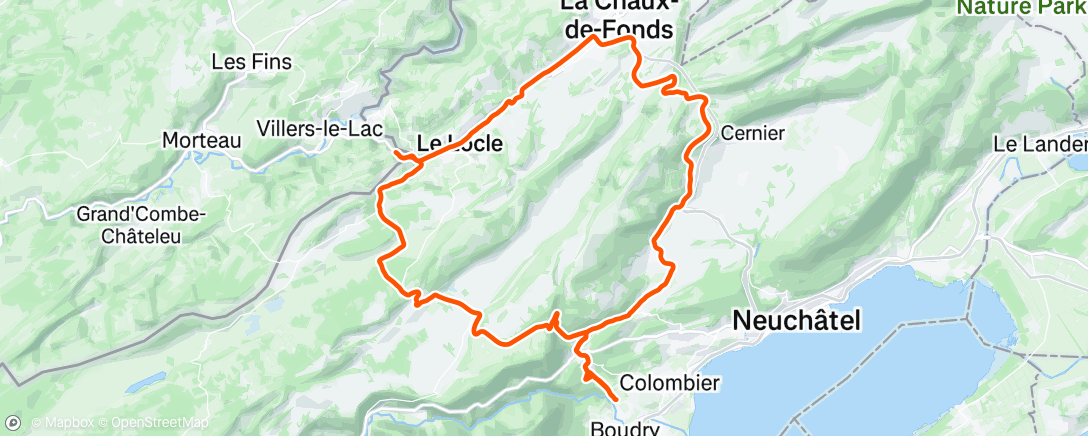 Map of the activity, Sortie vélo dans l'après-midi