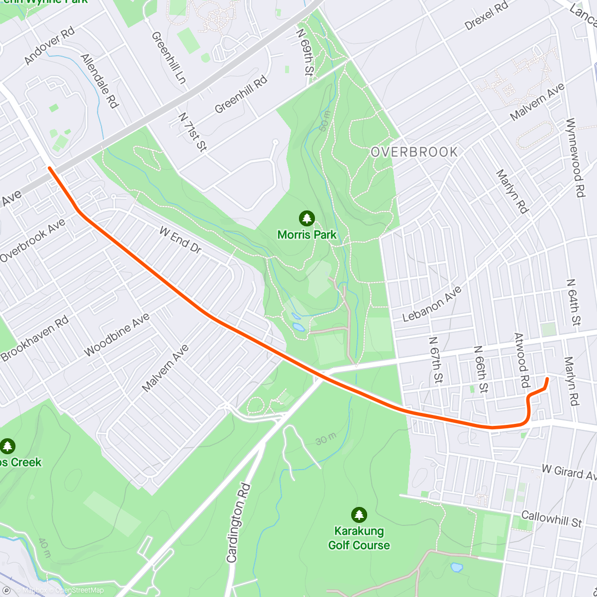 Map of the activity, New Bike Ride Home