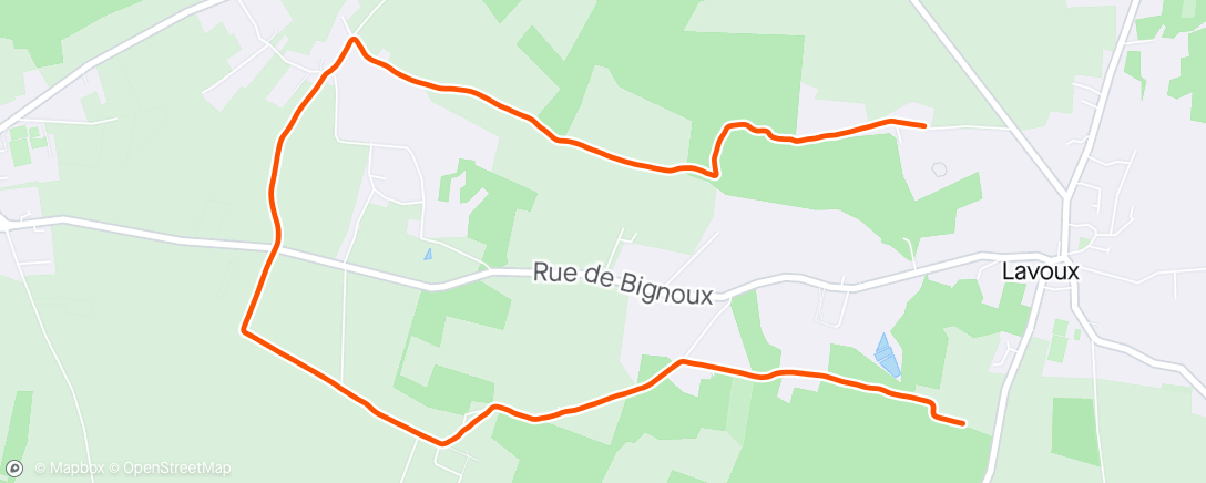 Map of the activity, Trail le matin