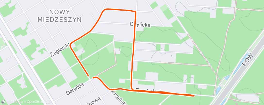 Map of the activity, Evening Walk