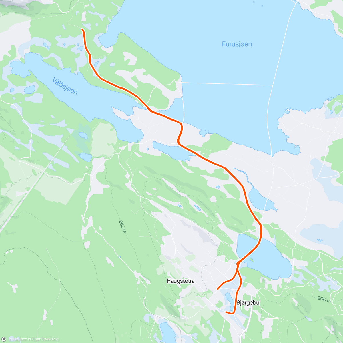 Map of the activity, Påskens store treningsøkt