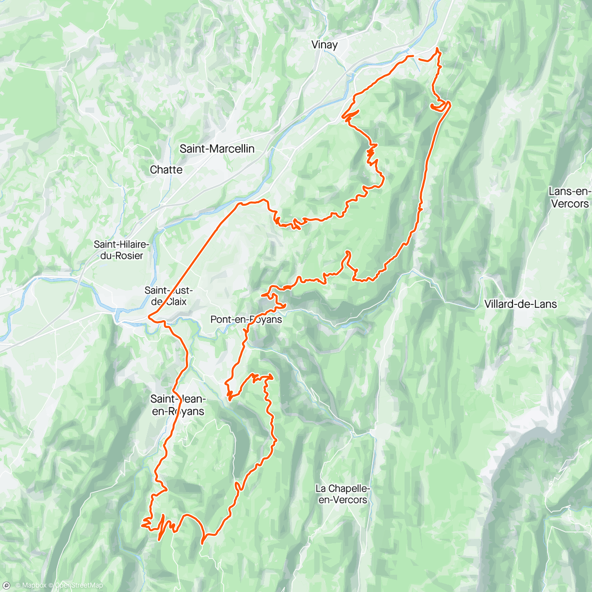Map of the activity, Vercors