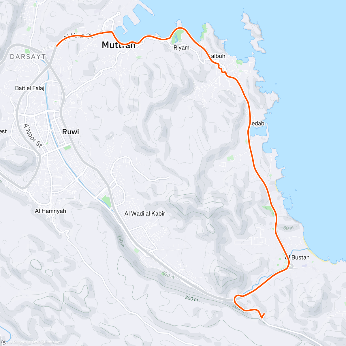 Map of the activity, ROUVY - Muttrah | Oman