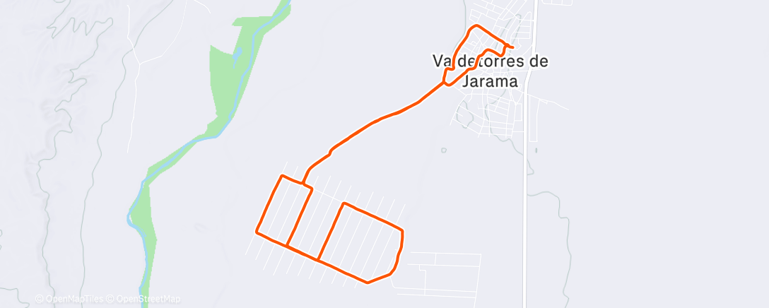 Map of the activity, Carrera por la mañana