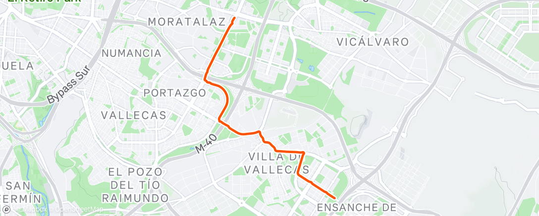 Map of the activity, En bicimad al fisio