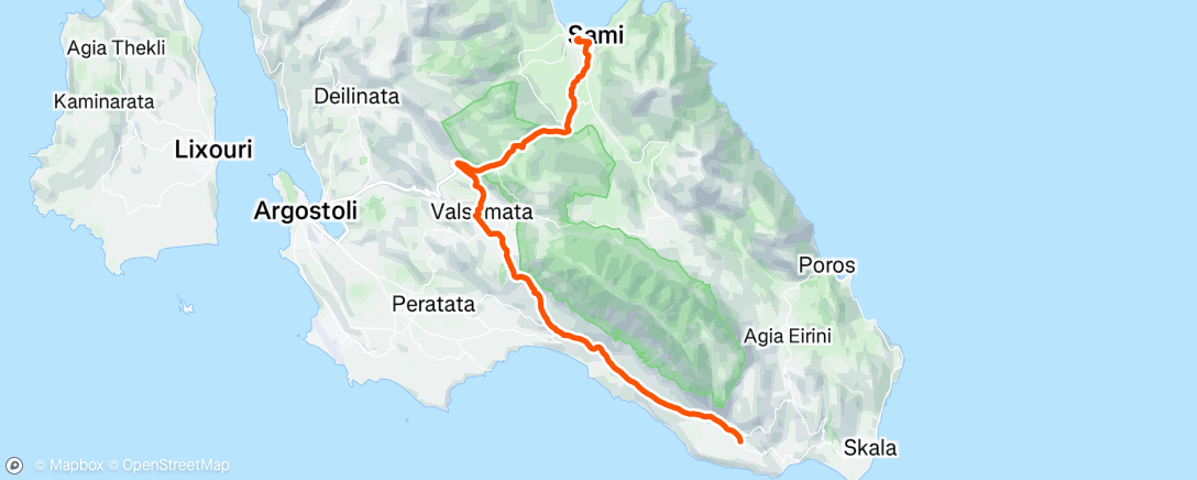 Map of the activity, J6 kefalonia