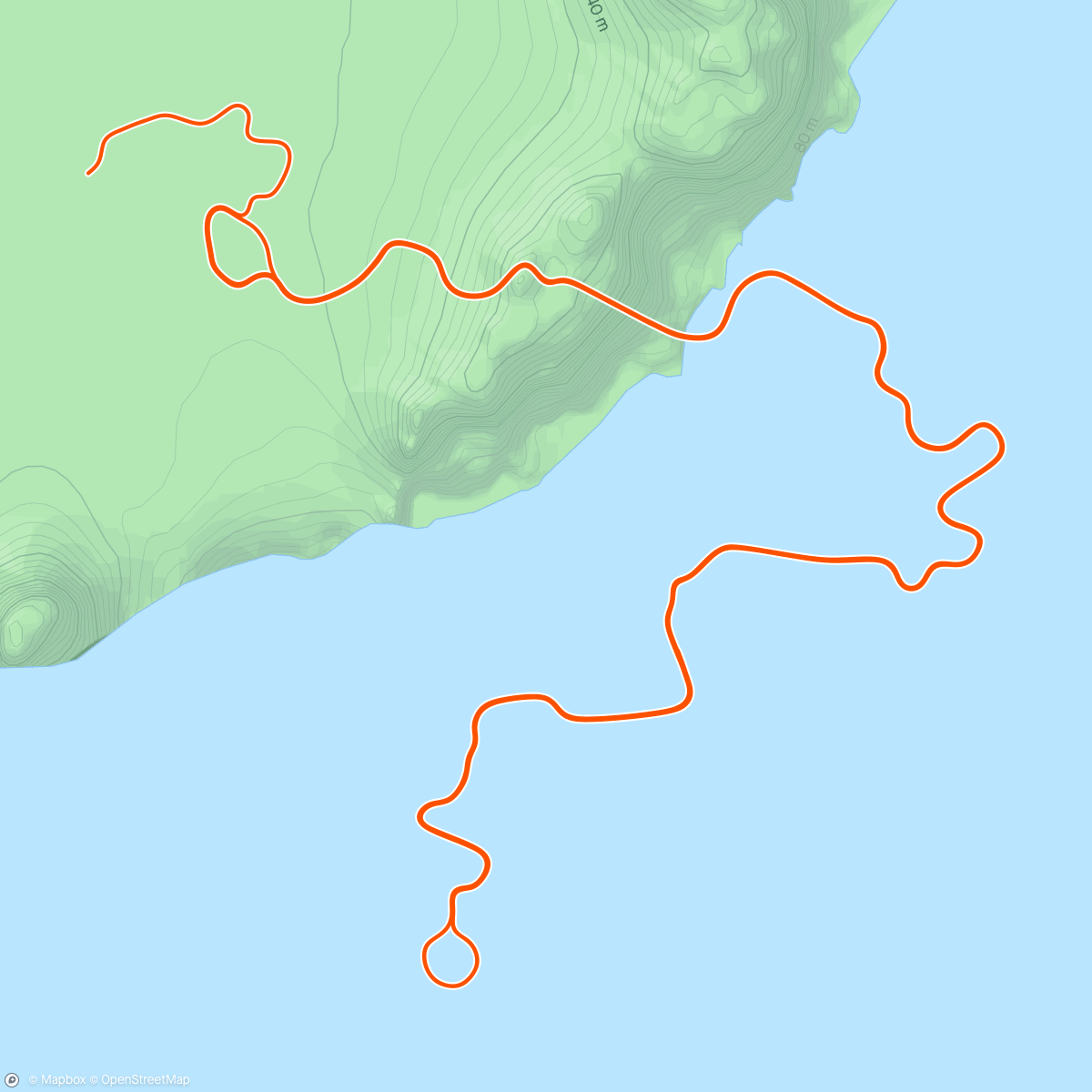 Map of the activity, Zwift - High Intensity Recovery in Watopia