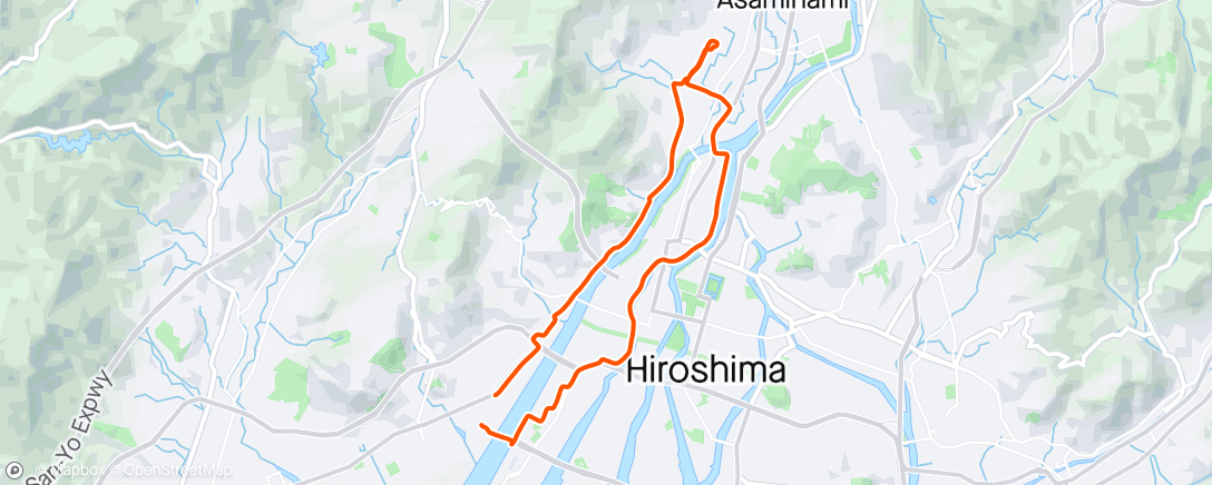Map of the activity, 2024/05/25　自転車再開。慣らしライド