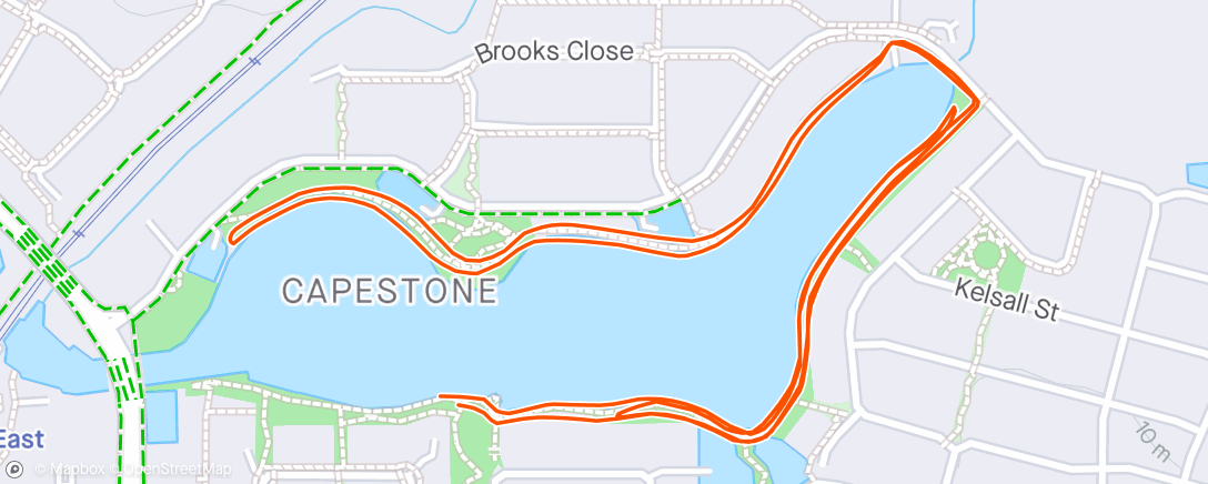 Map of the activity, Capestone Lake parkrun launch