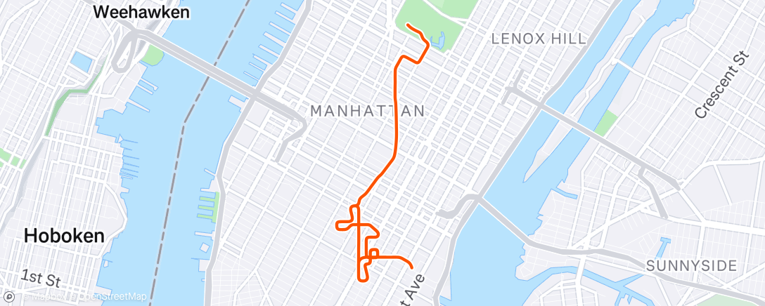 Карта физической активности (Zwift - Group Ride: LEVEL 2KT - Christmas Edition - Heat 5 - 19:48GMT on Times Square Circuit in New York)