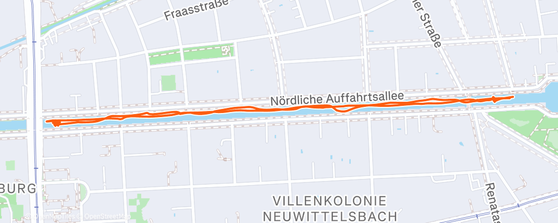 Map of the activity, Eislauf am Morgen