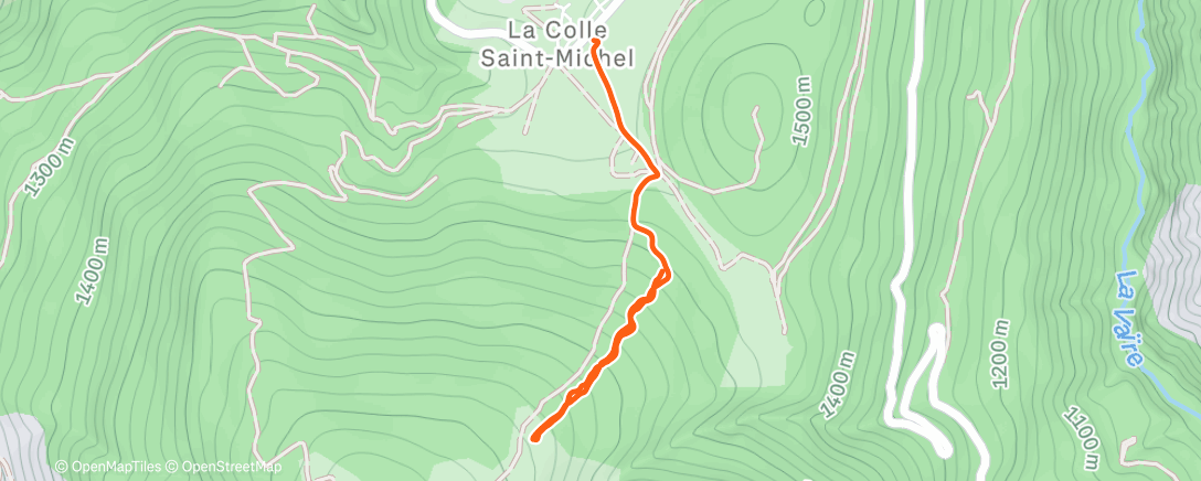 Map of the activity, Sortie en raquettes dans l'après-midi
