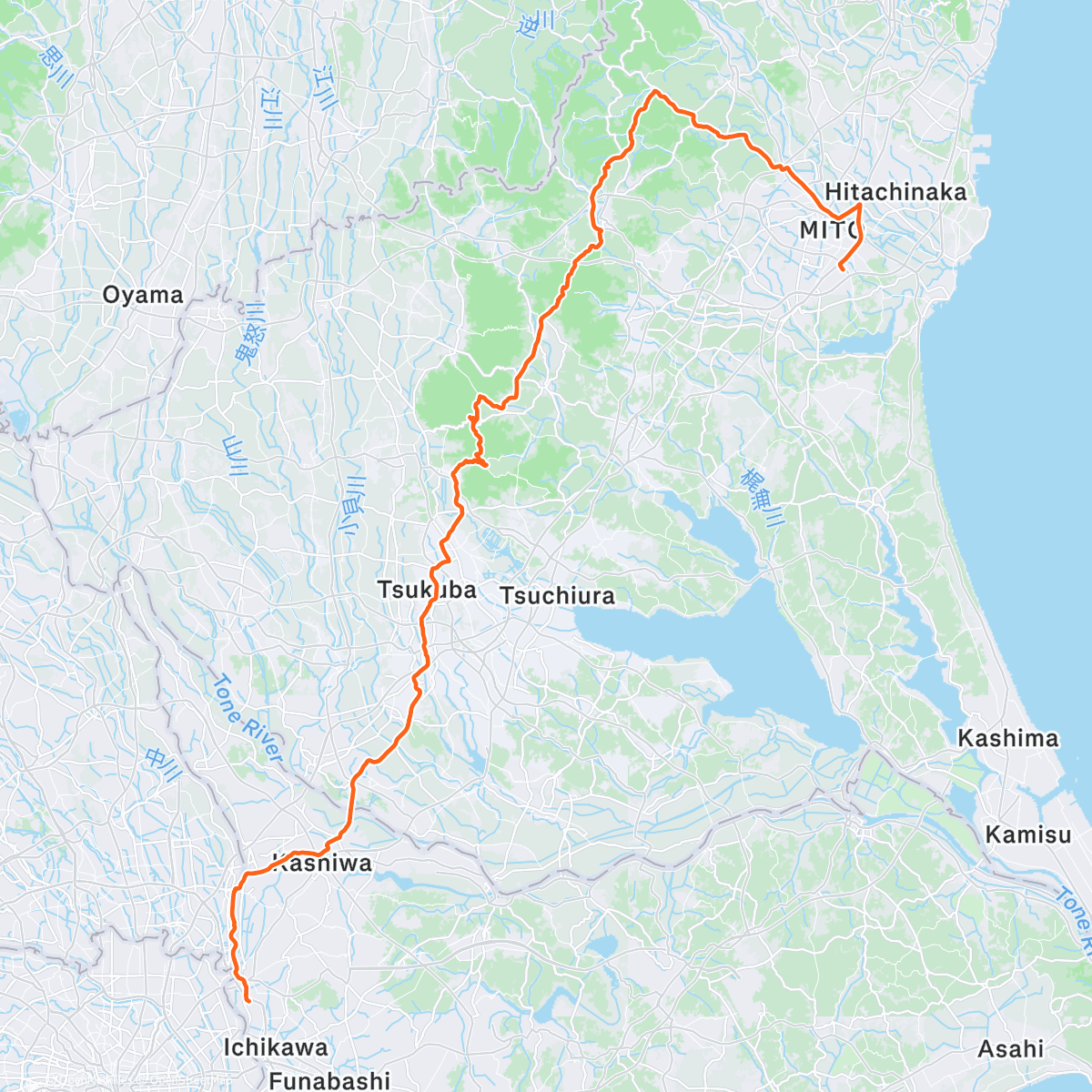 Map of the activity, ビーフラインっていうのに牛は見たことないのライド🐄