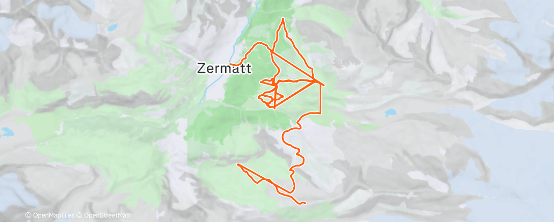 Map of the activity, Zermatt '25: Day Seven