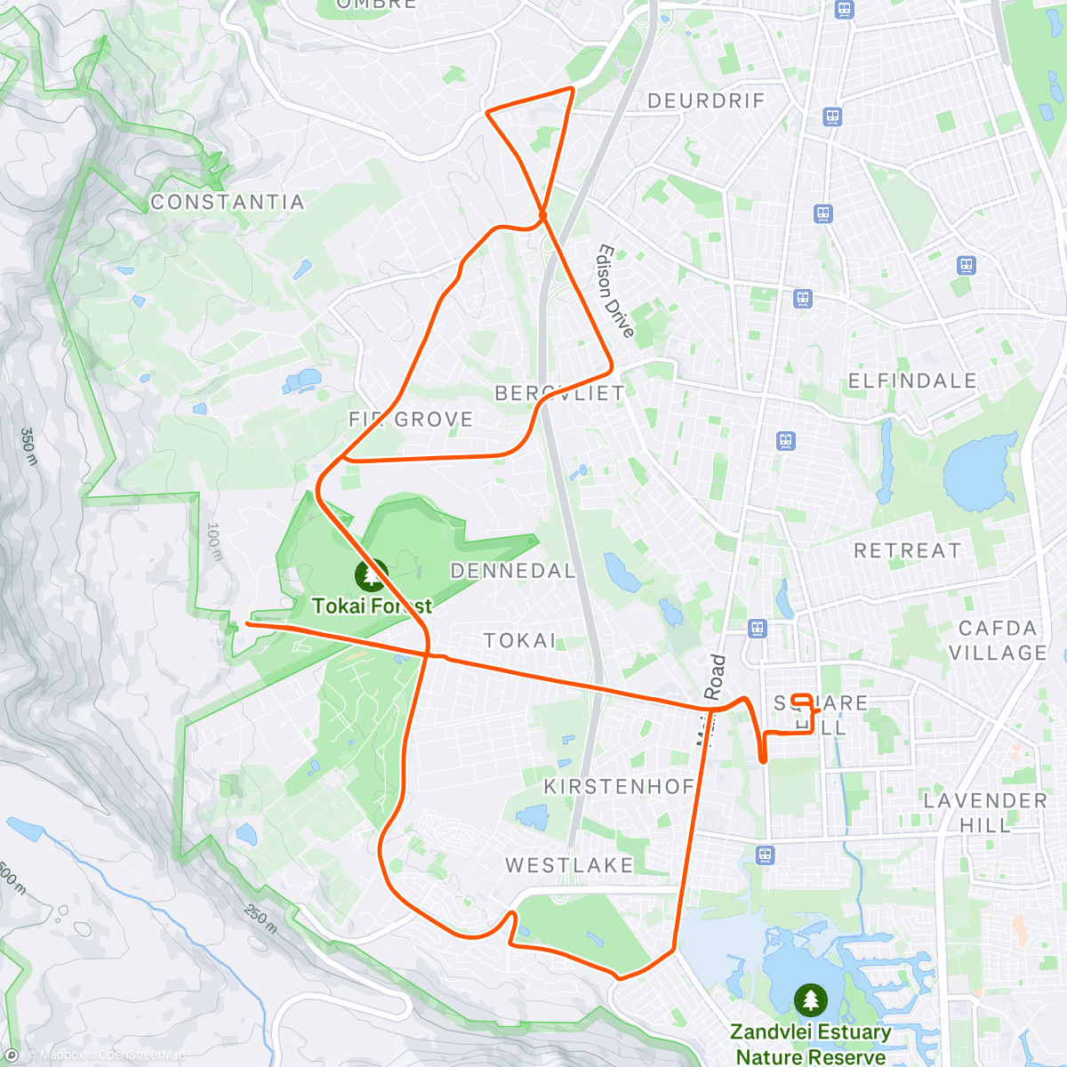 Map of the activity, Morning Mountain Bike Ride 🇿🇦