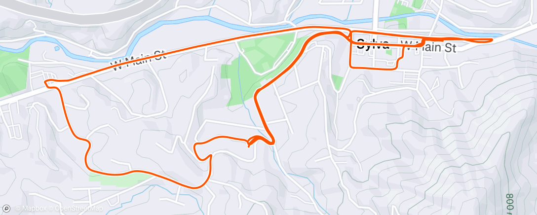 Map of the activity, Evening Ride