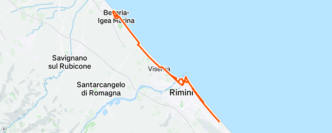 Map of the activity, Pedalata mattutina