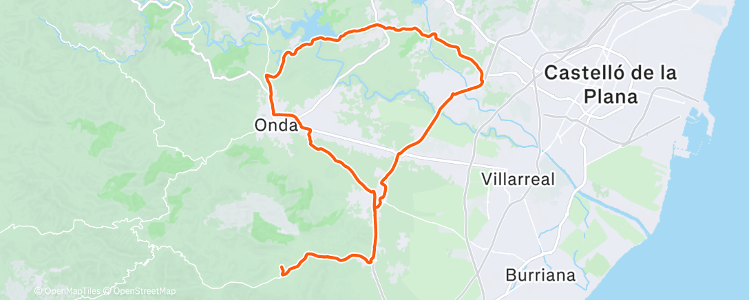 Карта физической активности (Bicicleta por la tarde)