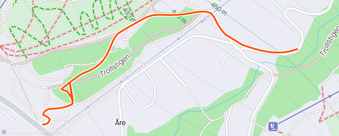Map of the activity, Åre ride