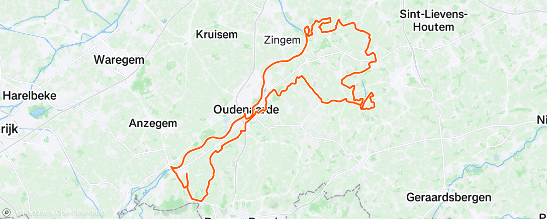 Map of the activity, Oudenaarde - Oude Kwaremont