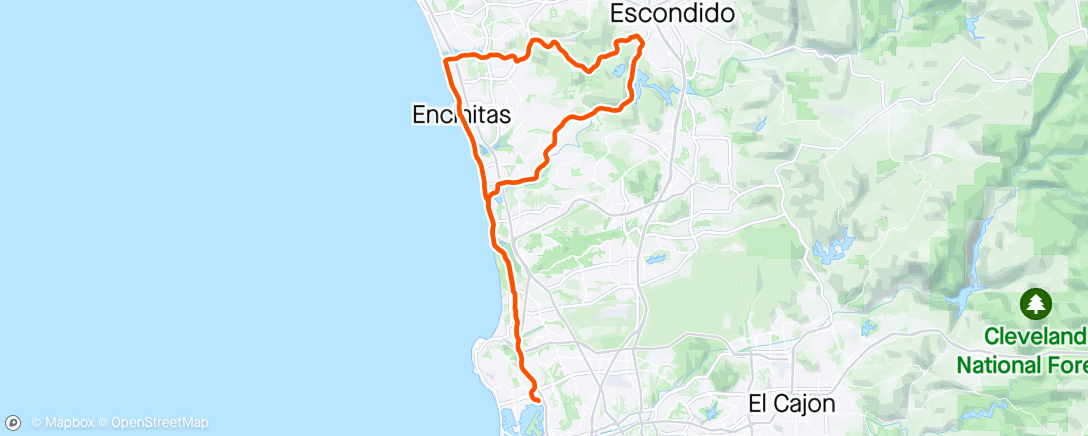 Mapa da atividade, Night Ride
