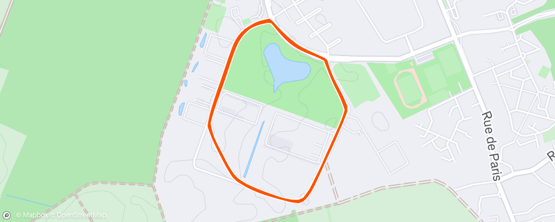 Map of the activity, Morning Run