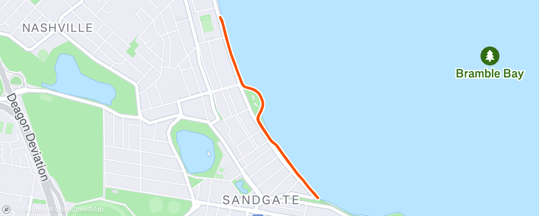 Map of the activity, Afternoon Run