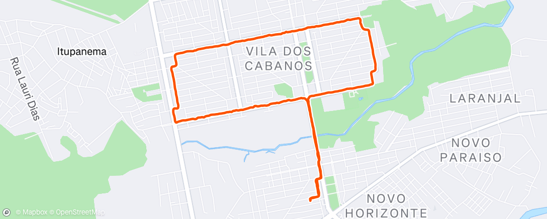 Map of the activity, Caminhada matinal