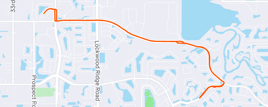 Map of the activity, Evening Run