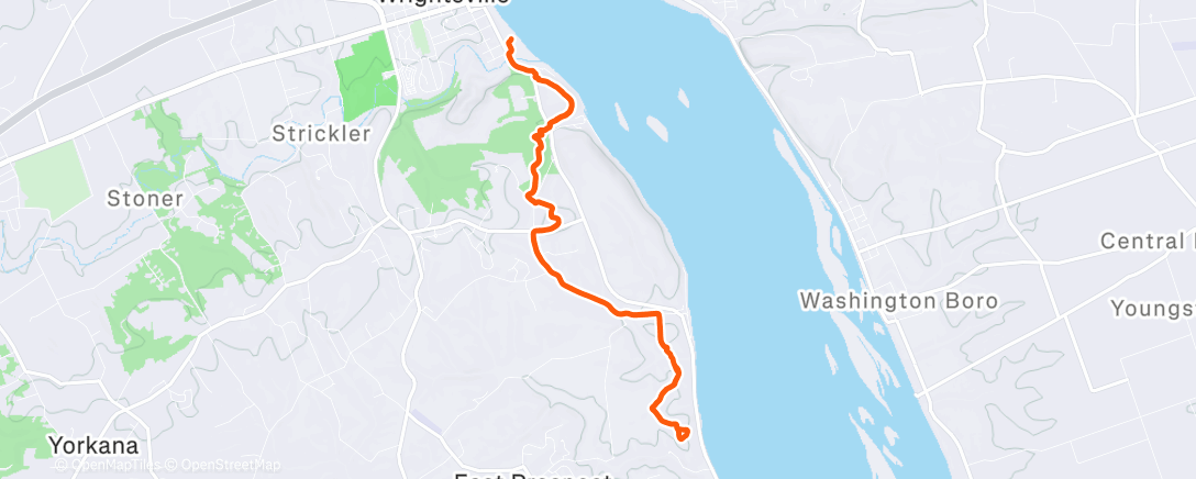 Map of the activity, Lunch Trail Run