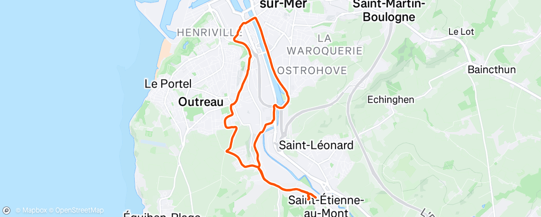 Map of the activity, Run pluvieux