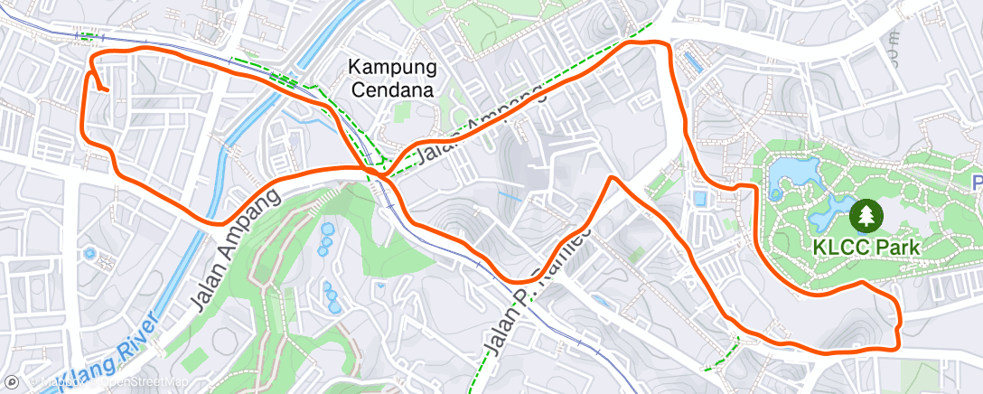 Map of the activity, Morning Run