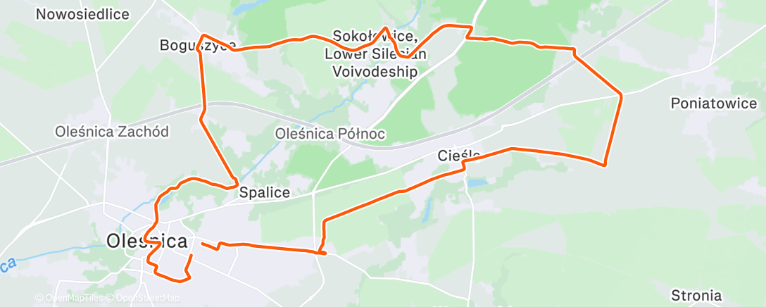 Map of the activity, Troszku we mordę wiało