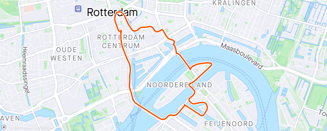 Map of the activity, Morning Run Rotterdam