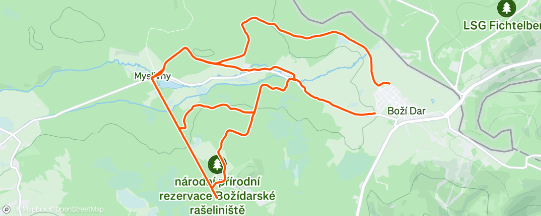 Map of the activity, Afternoon Nordic Ski