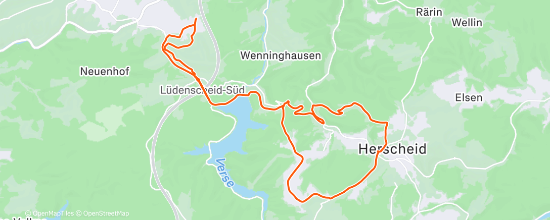 Map of the activity, Berghagen - Kalve - Gasmert