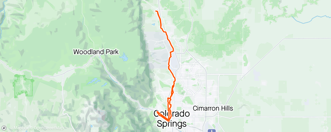 Mapa de la actividad (Morning Ride)