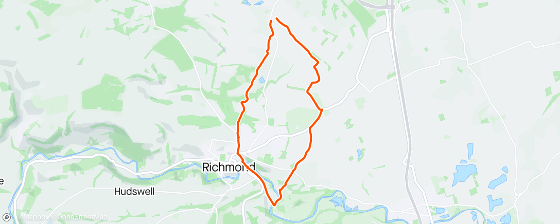 活动地图，Rambler walk from Gilling West through Richmond