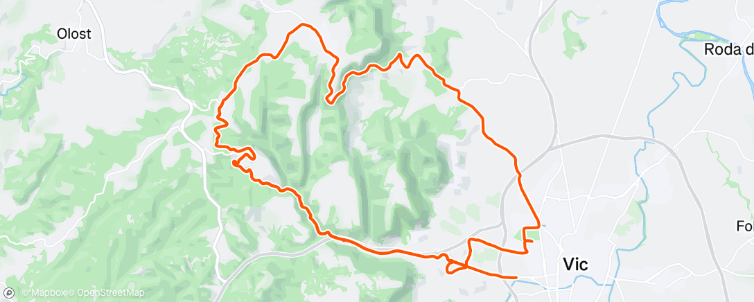Map of the activity, Bicicleta de montaña matutina