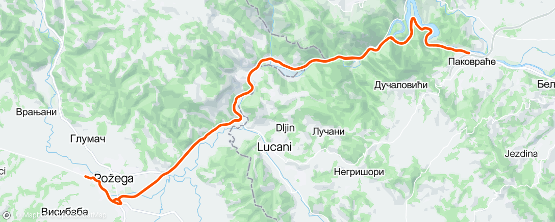 Map of the activity, Pakovrace