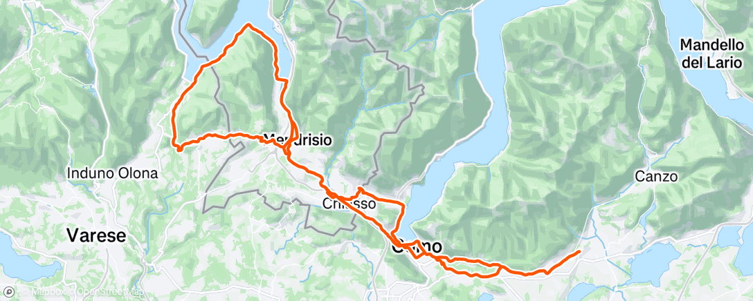 Map of the activity, Giro mattutino